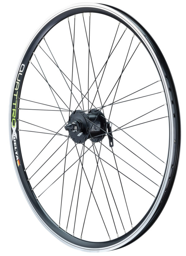 26 Zoll Quattro X 9x4 Nabendynamo Schwarz V-Brake – Bild 2